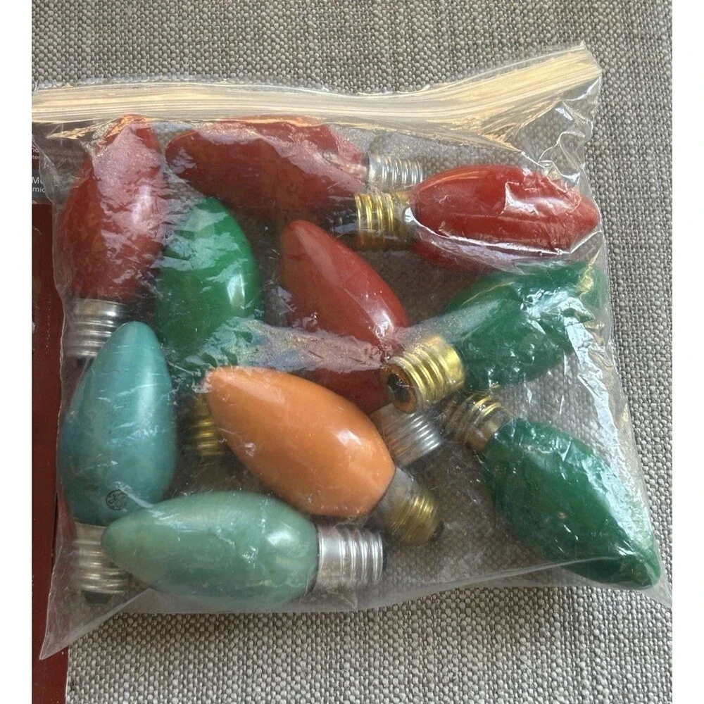 Vintage (10) and New (3 in package) Holiday Christmas Light Bulbs